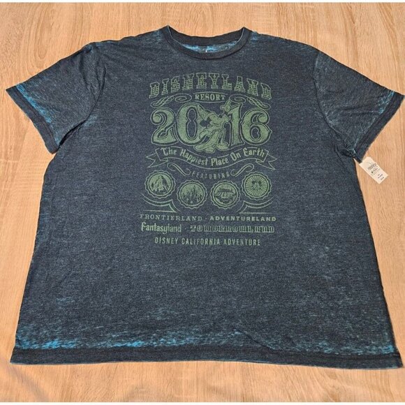 Disney Parks Disneyland Resort Mickey Mouse Tshirt Blue Plus Size 2xl Nwt - Picture 1 of 6